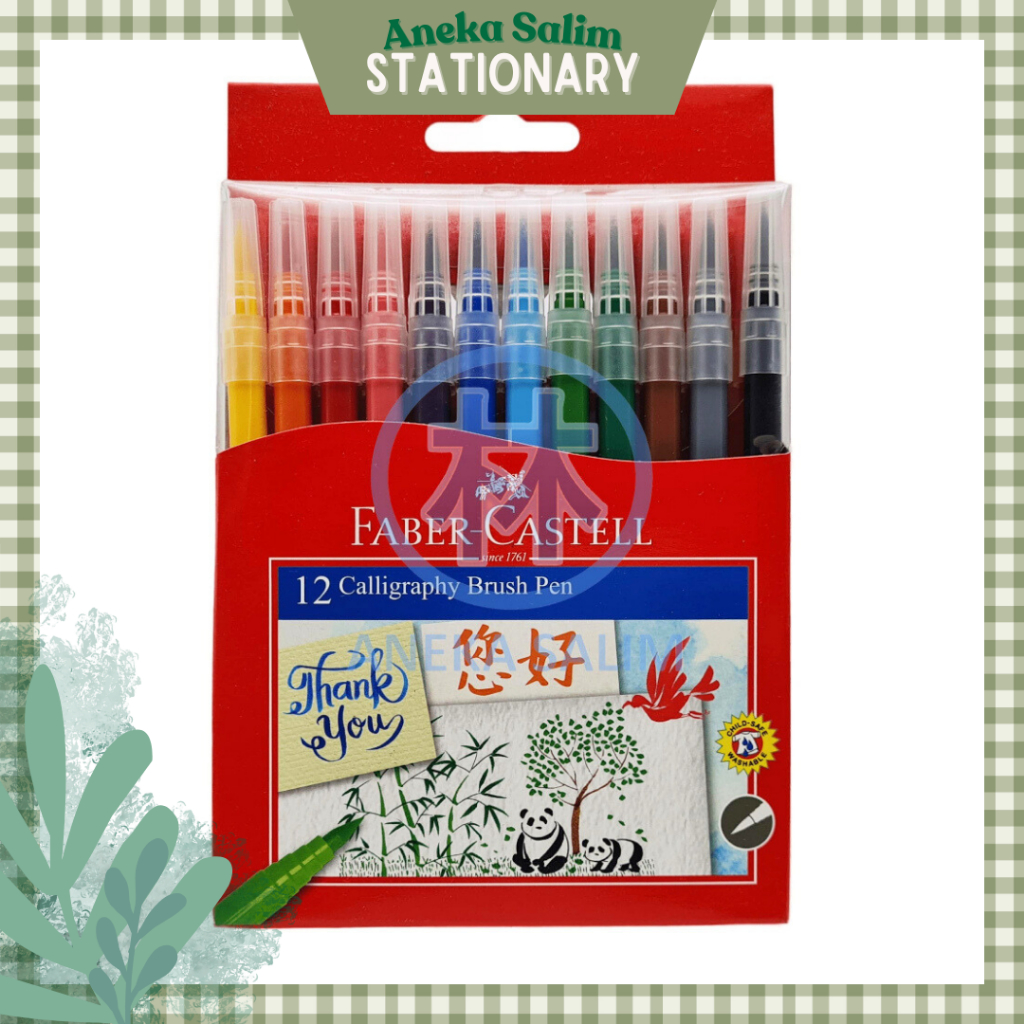 

Anekasalim - Calligraphy Brush Pen Faber-Castell 12 Warna 551512