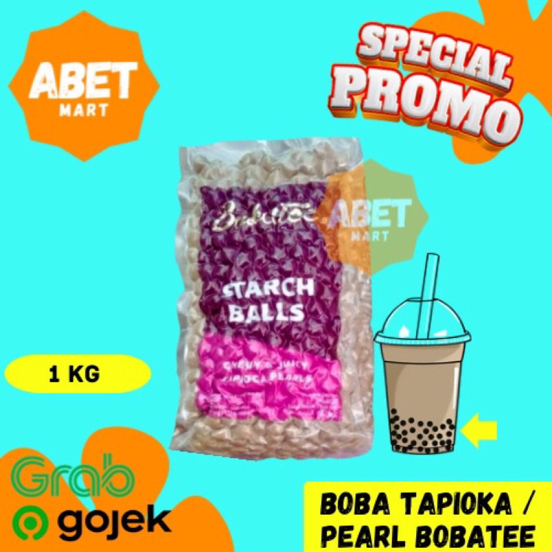 

Bobatee Starch Balls Kemasan 1 Kg - Boba Tee 1kg 1000g Pearl Tapioka Milk Tea