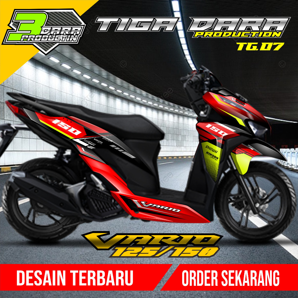 Decal Sticker Vario 125 150 New Dekal Vario 125 150 Baru Full body 2018 2019 2020 2021 2022 Kode 07