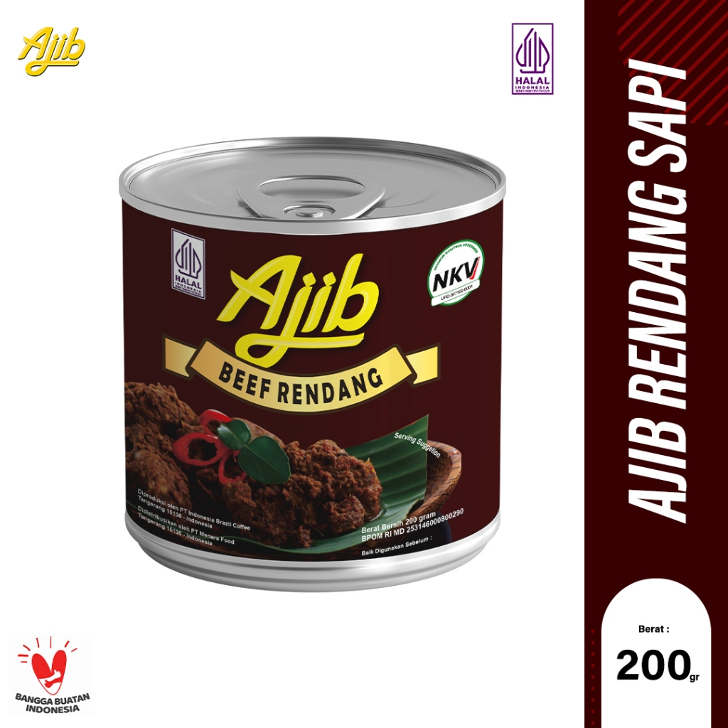 

Ajib Beef Rendang Daging Sapi 200gr