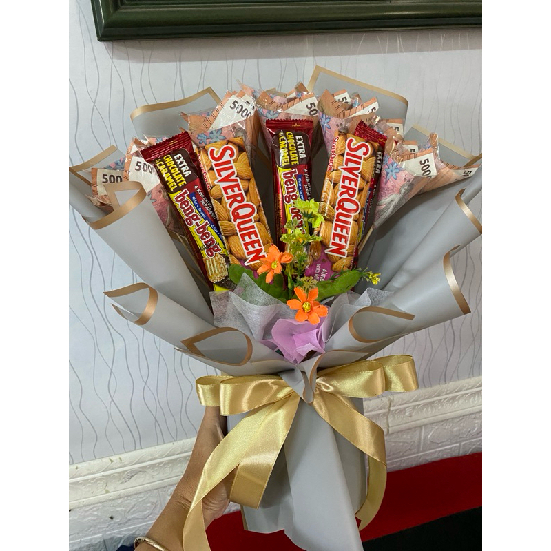 

buket uang + snack