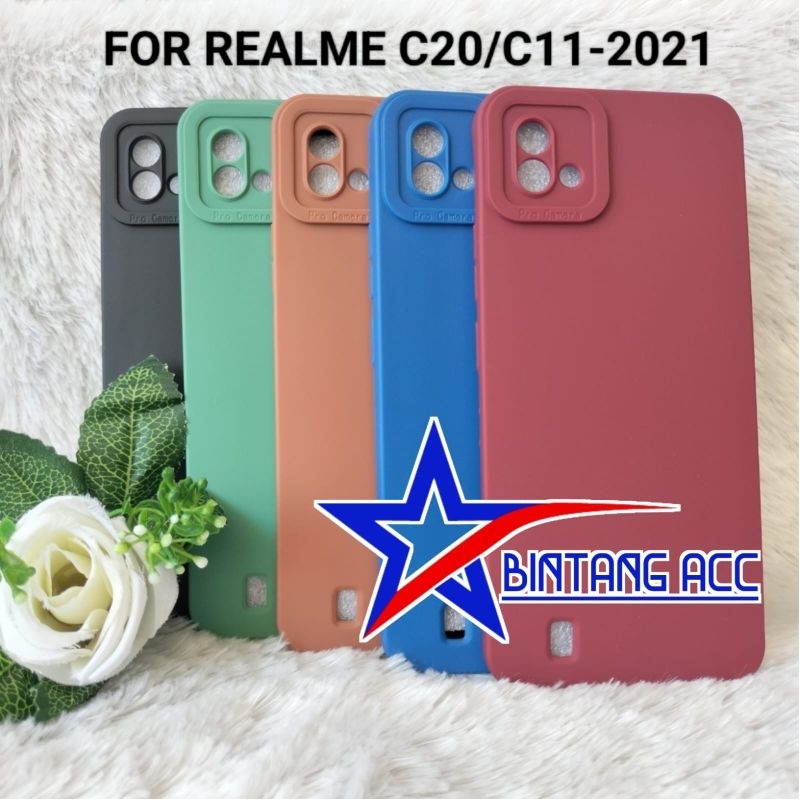 Softcase Macaron Pro camera Realme C20 C11 2021 Candy Full Color 3D Slikon Tpu Case