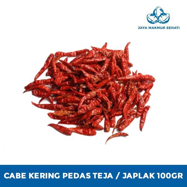 

Cabe Cabai Kering Rawit Teja Japlak 100gr Pedas