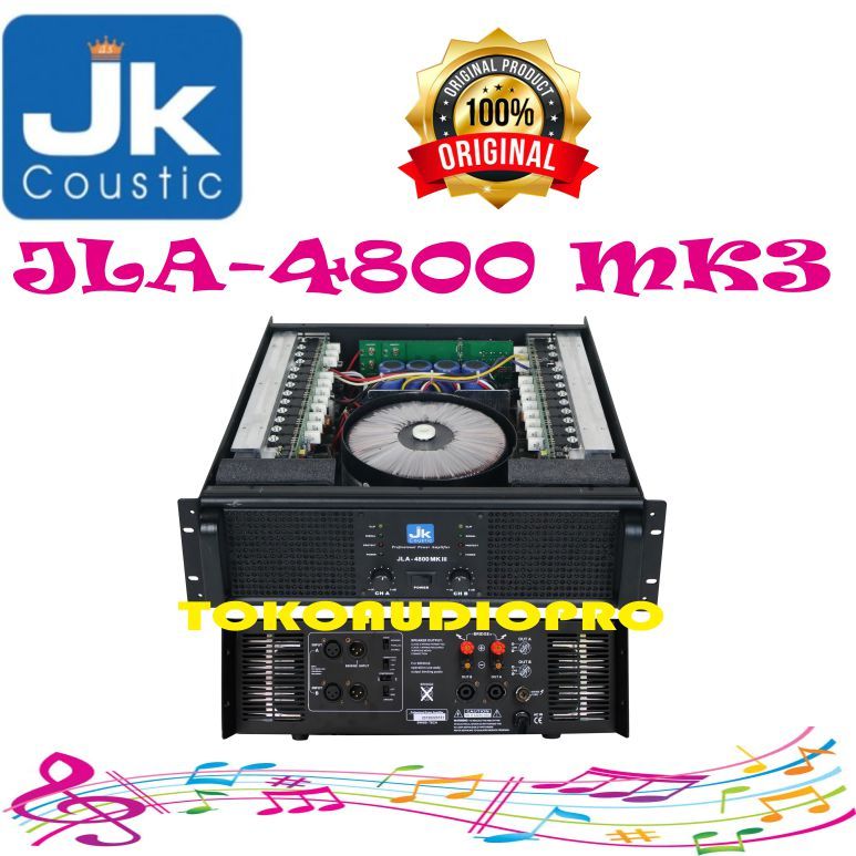 Power JK Coustic JLA4800 MKIII Professional Power Amplifier JLA-4800