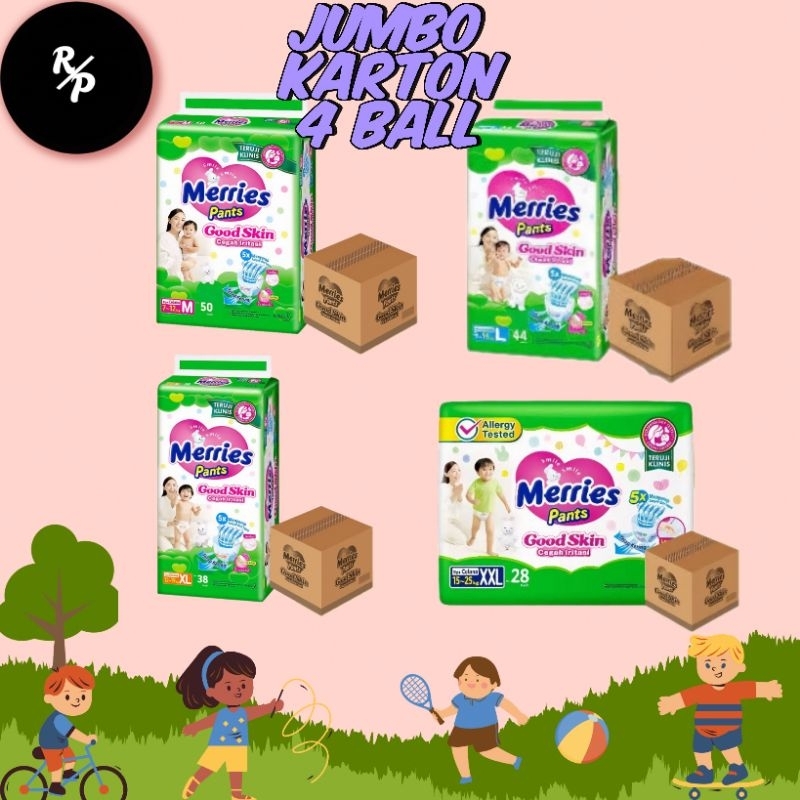 Merries M50 L44 XL38 Karton isi 4 ball