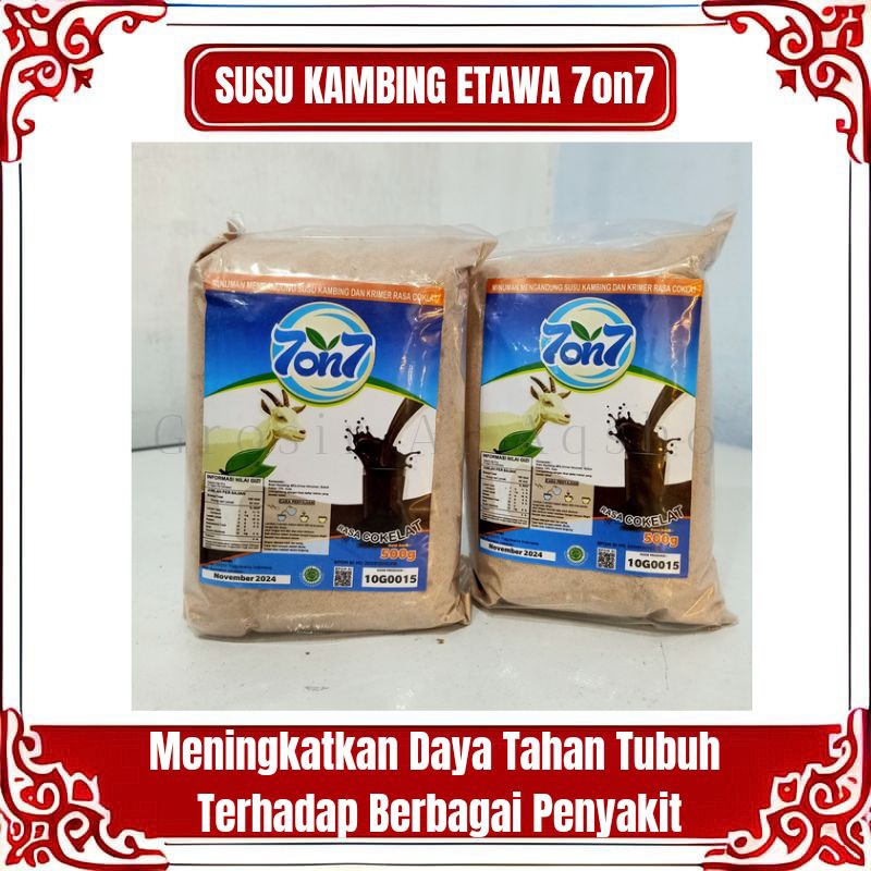 

SUSU KAMBING ETAWA BUBUK 7on7 KEMASAN 500 GR - RASA COKELAT