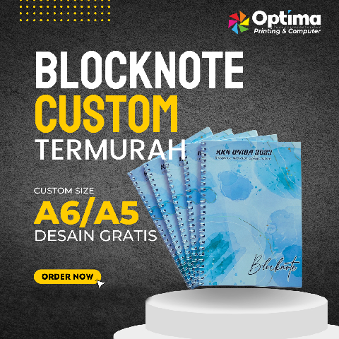 

BLOCKNOTE SPIRAL - 50 HALAMAN HVS / BUKU CATATAN / BLOCKNOTE CUSTOM