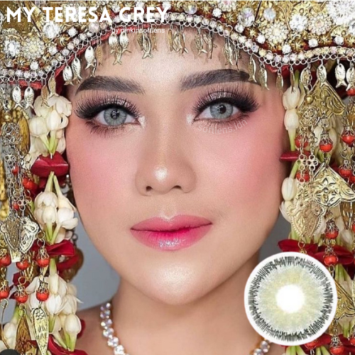 SOFTLENS.IDN MY TERESA GREY 14.5MM WEDDING LENS BY PINKIN - normal minus