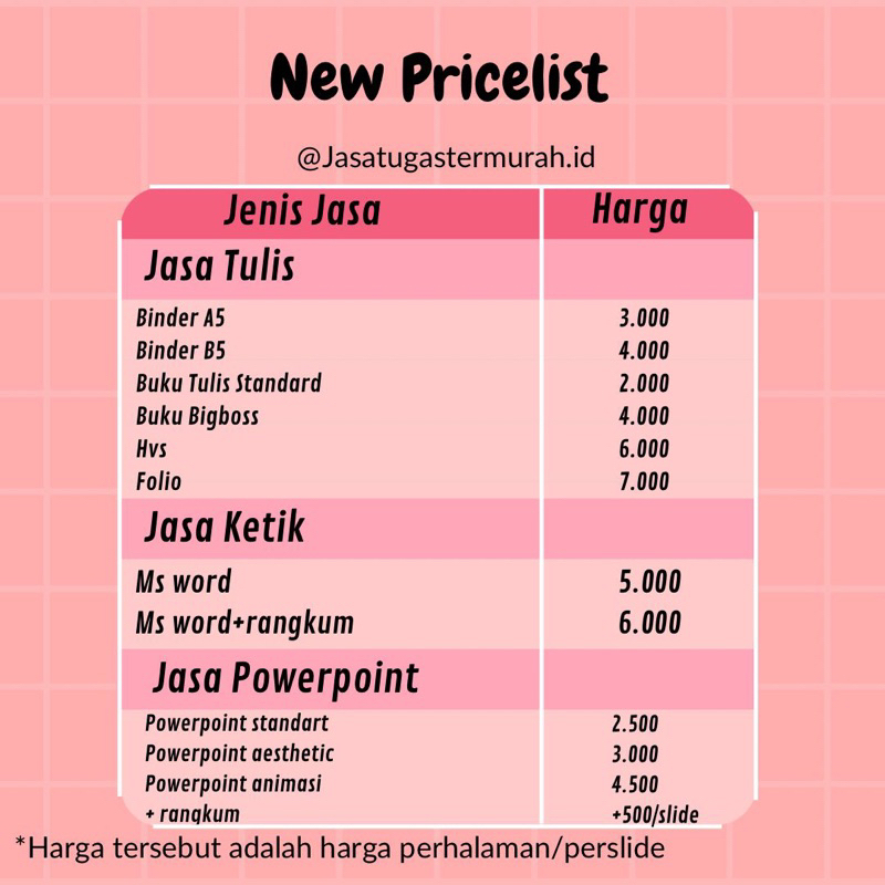 

jasa tulis ketik ppt termurah