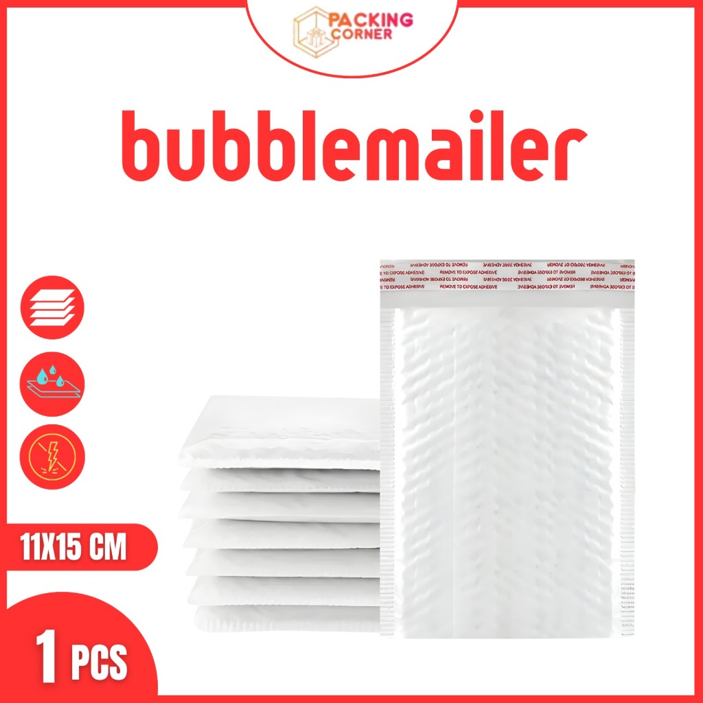 

Amplop Bubble Mailer Wrap 11x11 cm Putih Premium Quality MURAH
