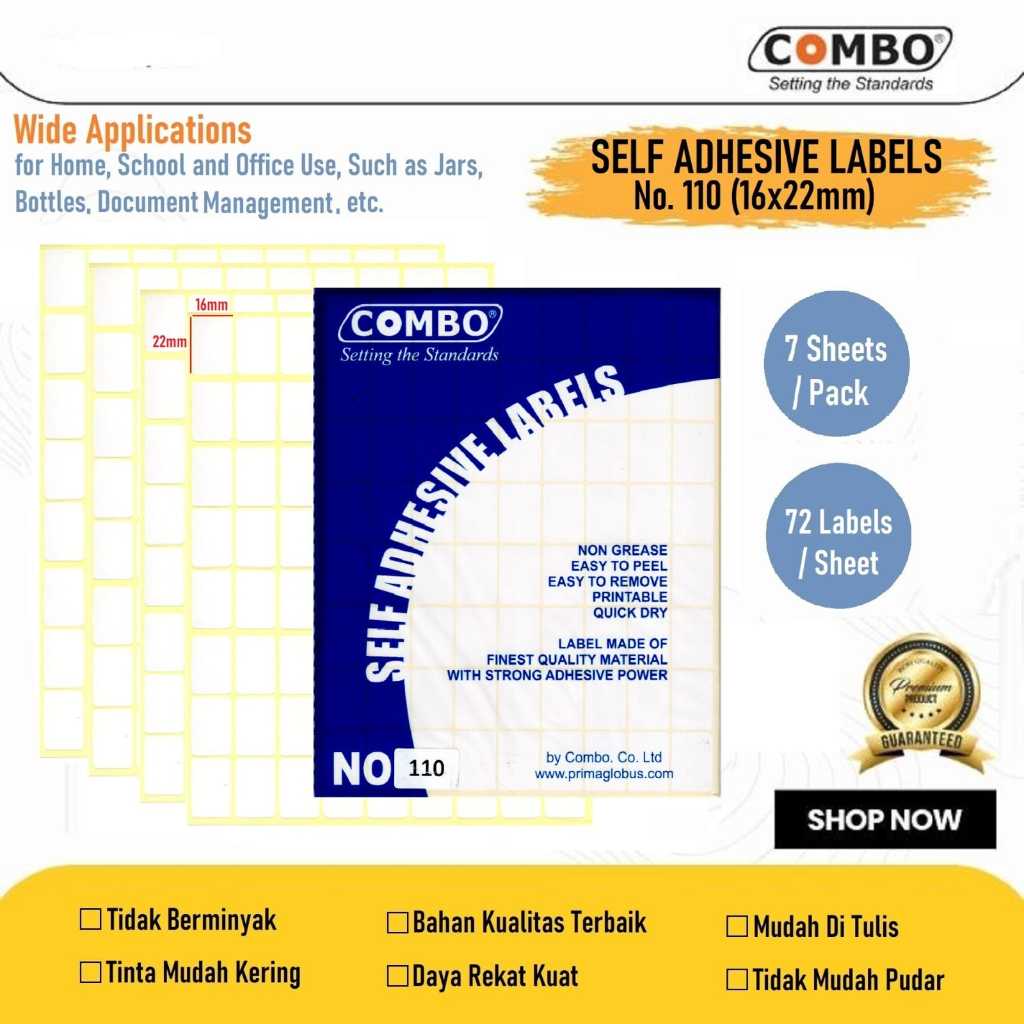 

Stiker Label No.110 16x18mm / Self Adhesive Labels 110 / Label Sticker