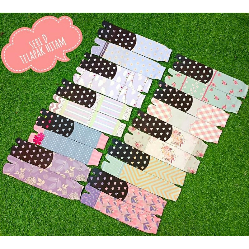 Kaos Kaki Printing Muslimah Premium Tapak Hitam