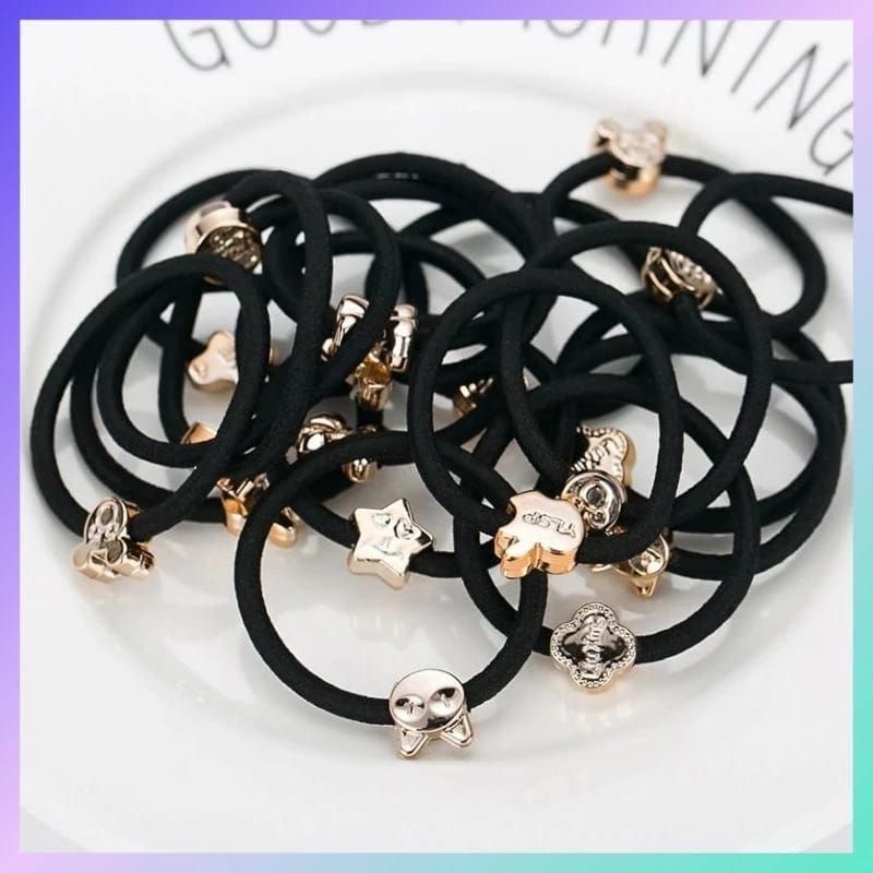 

Ikat Rambu Hitam Karekter Motif Korea Karet Gelang