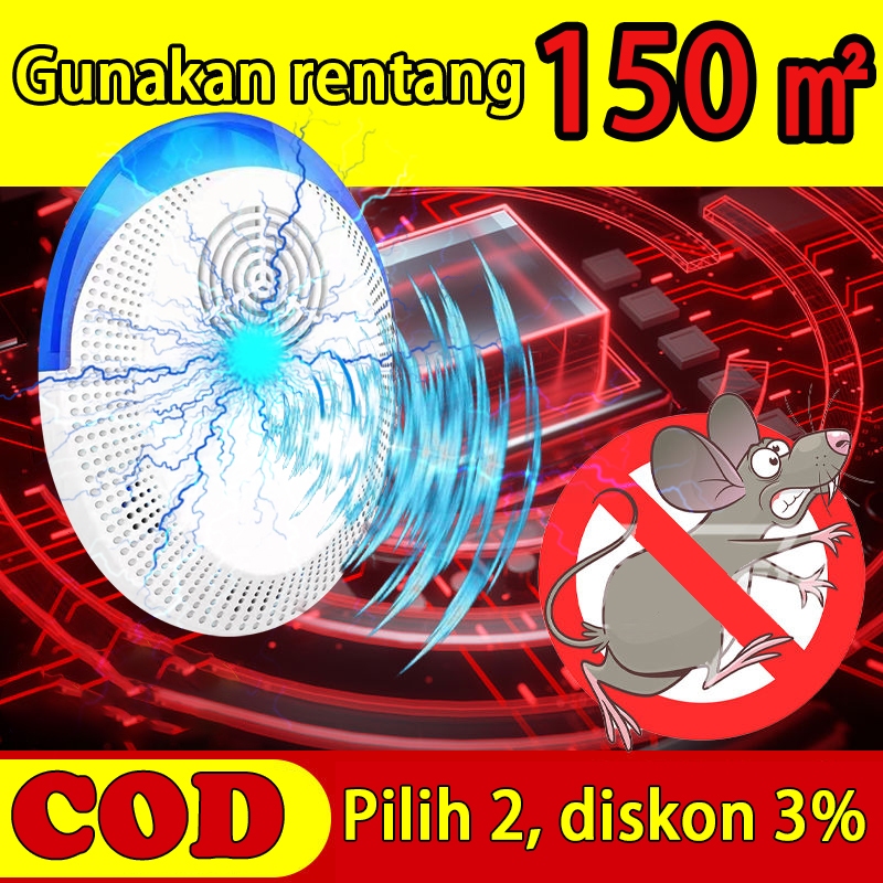 Pengusir Tikus dan Serangga Elektrik Ultrasonik di Rumah Electric Pest Reject Repeller Ultrasonic Ha