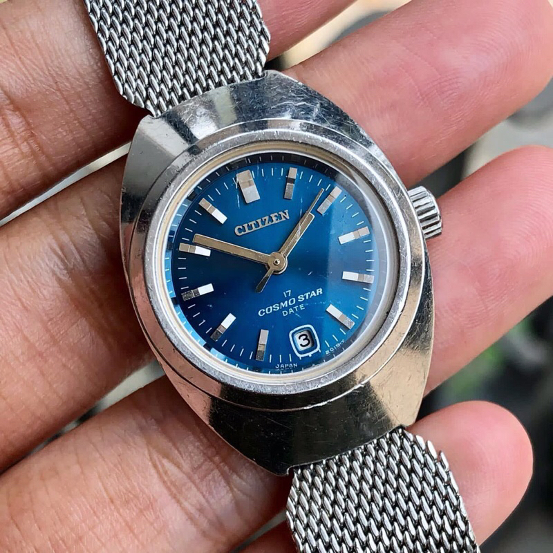 Vintage Citizen Cosmo Star Date Blue Dial