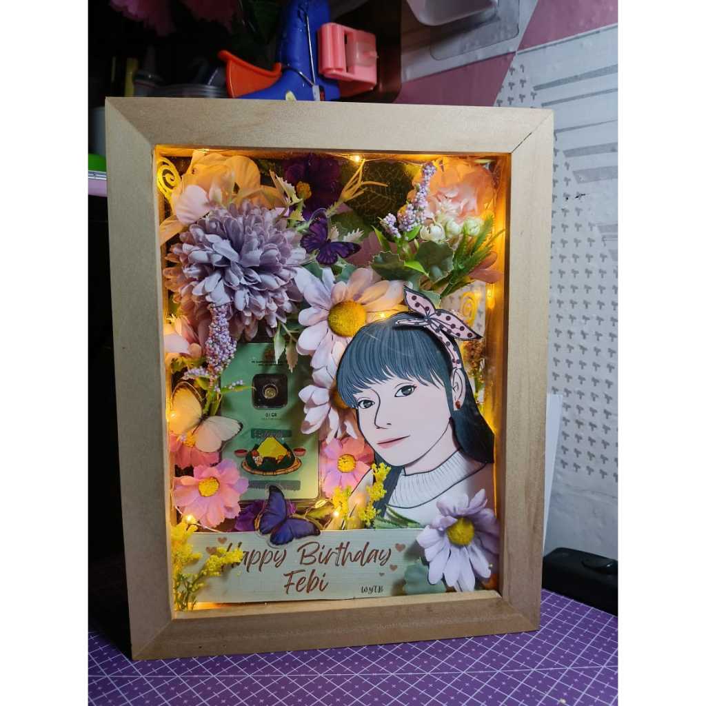 Tambahan lampu untuk pop up frame dan pop art frame