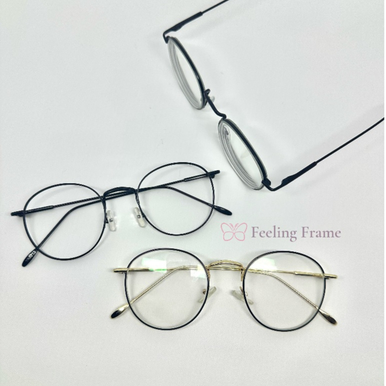 FRAME KACAMATA BULAT BESI STAINLESS TIPIS LYANA SERIES