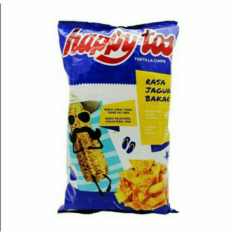 

happy tos Tortilla Chips Biru Jagung Bakar 140g