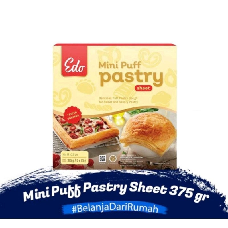 

MINI PUFF PASTRY EDO 375GR FROZEN