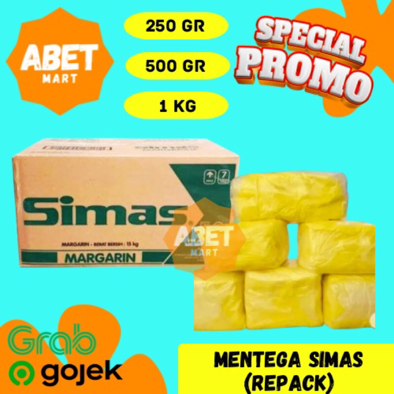 

Mentega Simas Repack 250 500 Gr 1 Kg - Margarin Margarine Murah 250g 500g Gram 1kg