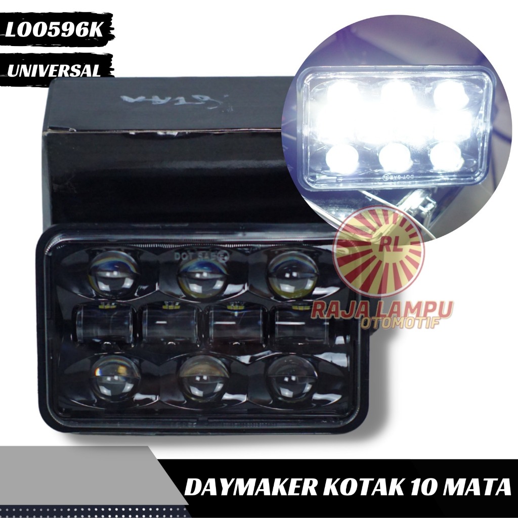 LAMPU DEPAN MOTOR DAYMAKER K HEADLAMP 10 LED PREDATOR CB TER