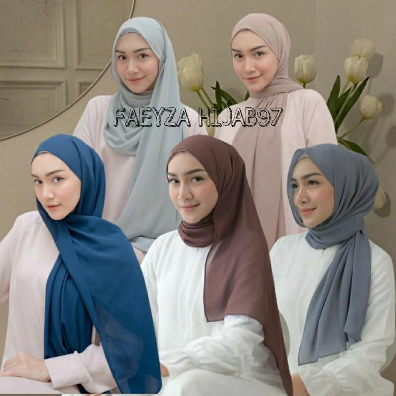 Pashmina ceruty baby doll // Hijab pasmina ukuran 175x75cm // Kerudung pashmina ceruty baby doll pol