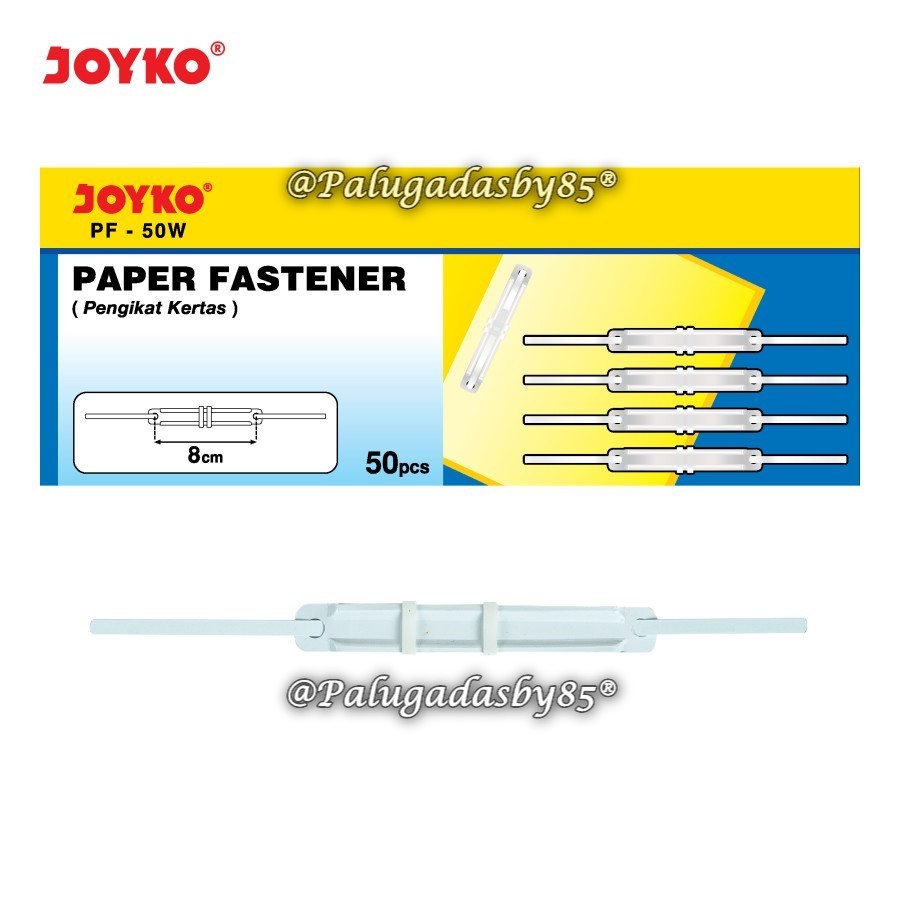 

(1 Pak Isi 50 Pcs) GROSIR Paper Fastener JOYKO PF-50W White / Paper Fastener Pengikat Kertas Joyko PF-50W White / Acco Joyko PF-50 W / Joyko PF50W / Joyko PF 50