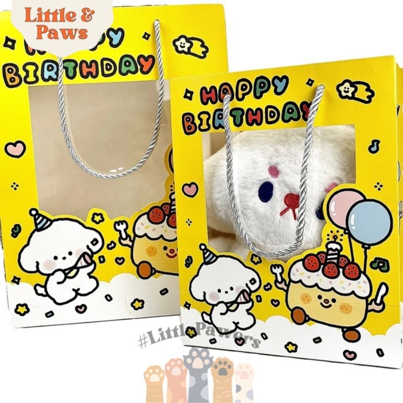

paper bag happy birthday Dog Gift Sovernir Hadiah Hampers Ulang Tahun