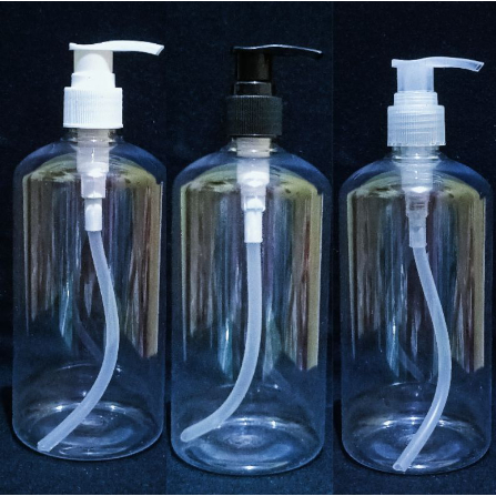 Botol Pump 500ml Clear / Botol 500ml Clear Tutup Pump / Botol Sabun 500ml Model Pump / BOTOL 500ml