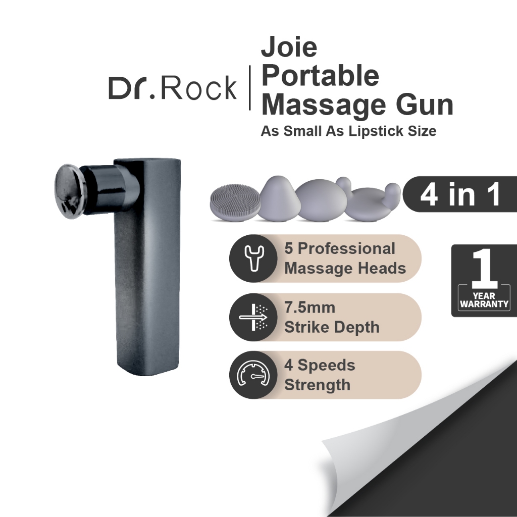 Dr. Rock Joie Portable Massage Gun - Alat Pijat Elektrik