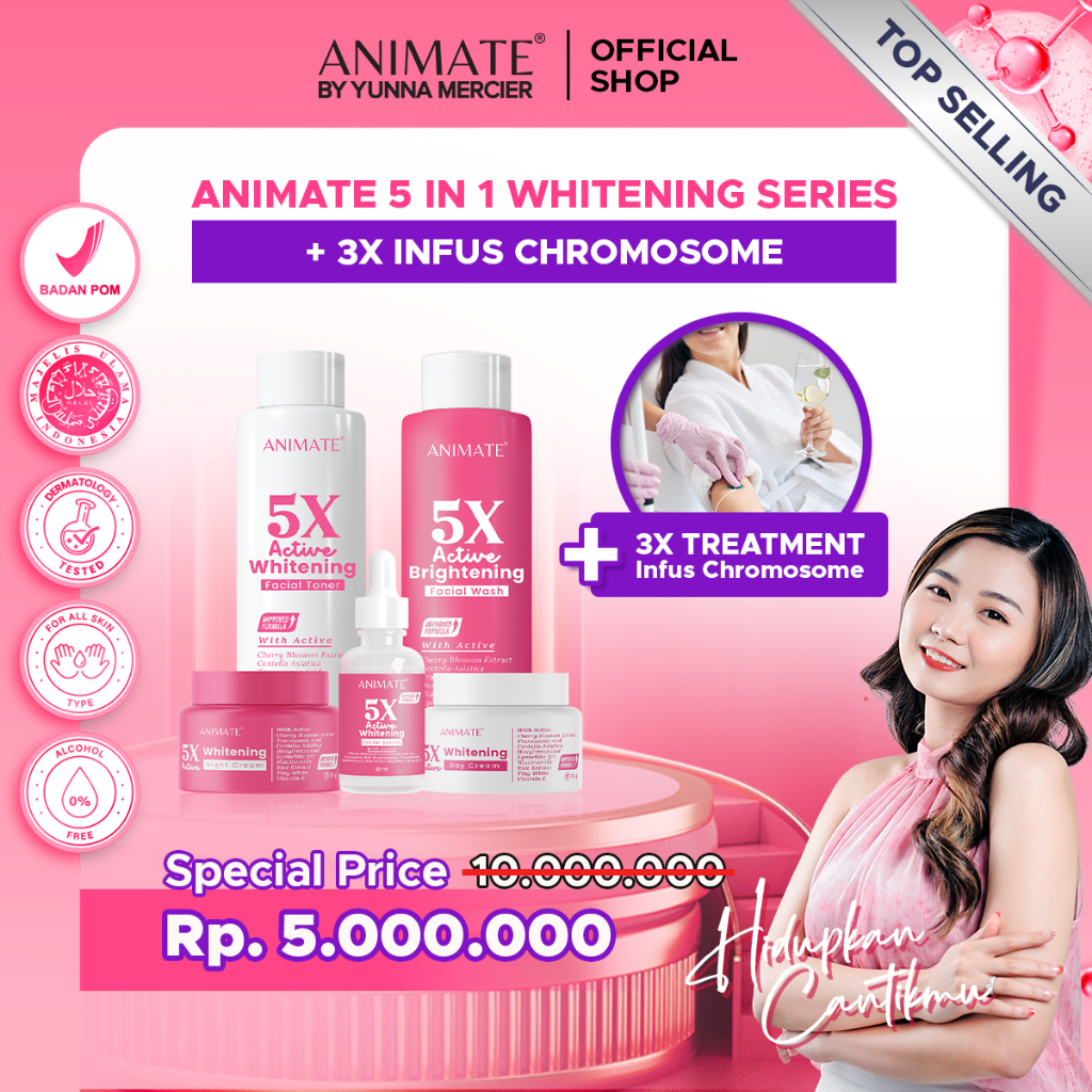 (12.12 BIG SALE) ANIMATE 5IN1 5X ACTIVE WHITENING SERIES + 3X INFUS CHROMOSOME