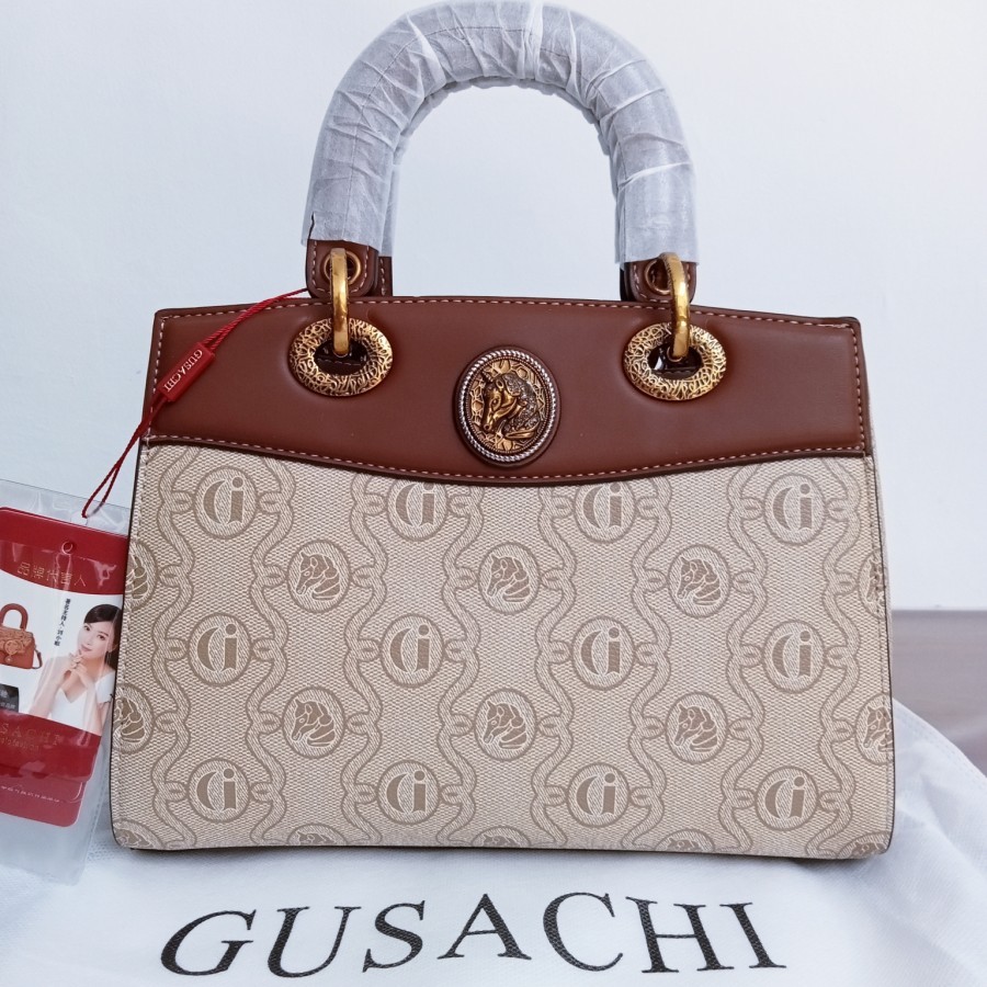 FO Bags Tas Ratu GUSACHI Ukir Kepala Kuda Tas Mewah Untuk Kerja Brand import kd 35
