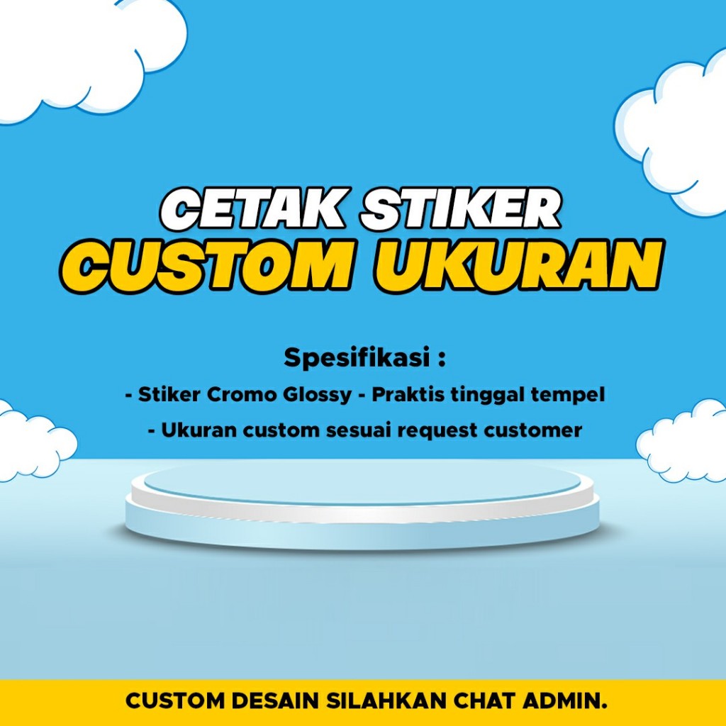 CUSTOM UKURAN STIKER SKINCARE LIST POT CREAM / STIKER KEMASAN / LABEL