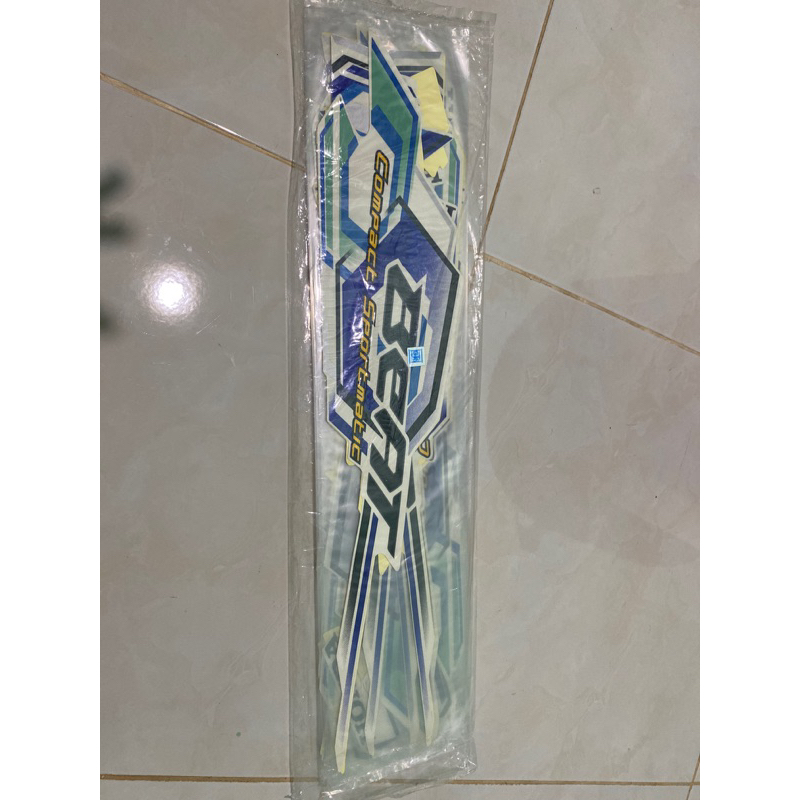 Striping Beat Karbu Warna Putih biru