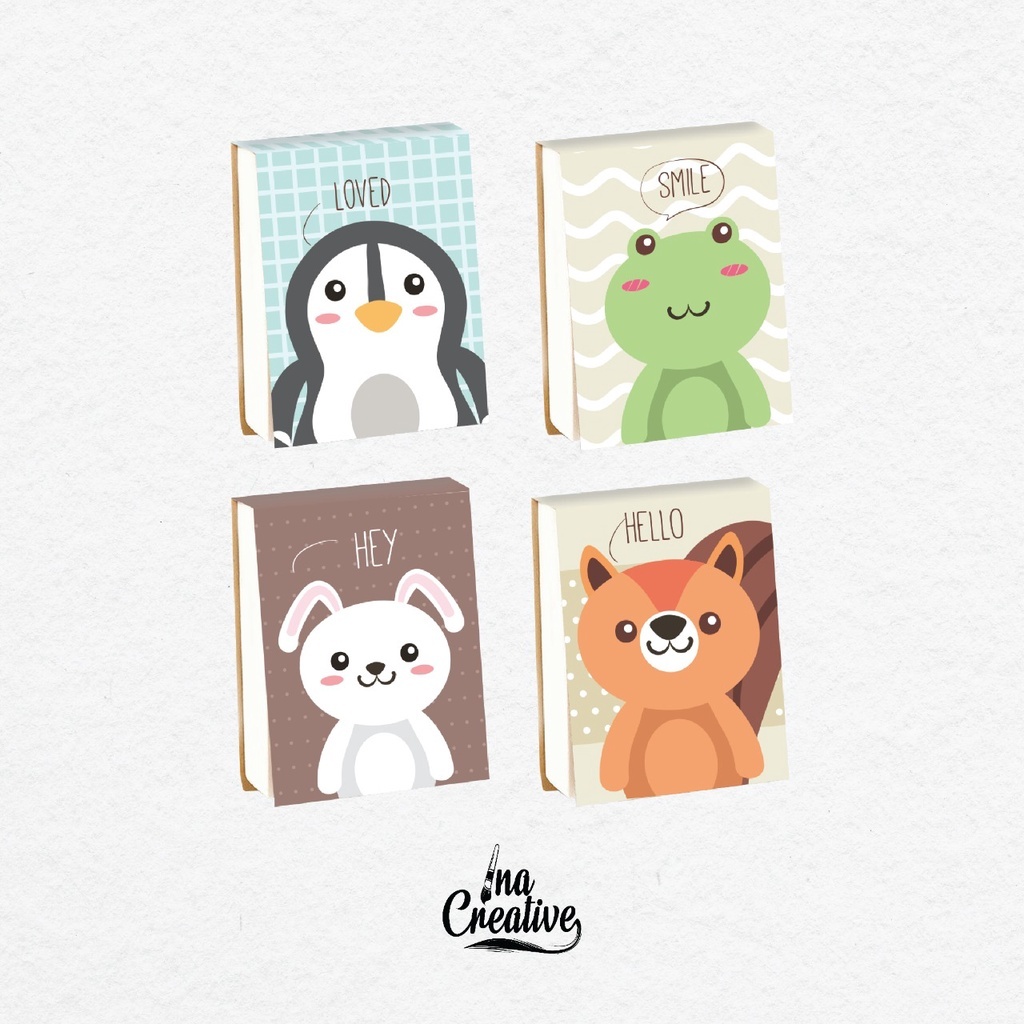

Memo buku tulis laminating Hardcover isi polos notebook kids mini