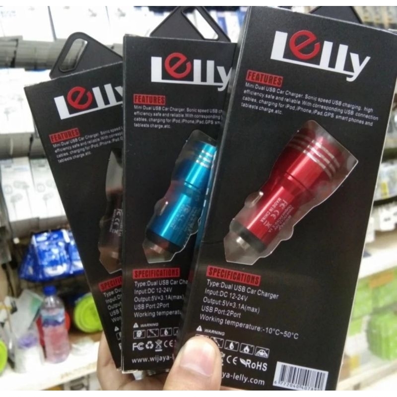 Charger Mobil Car Charger Saver Mobil LELLY  Dual USB