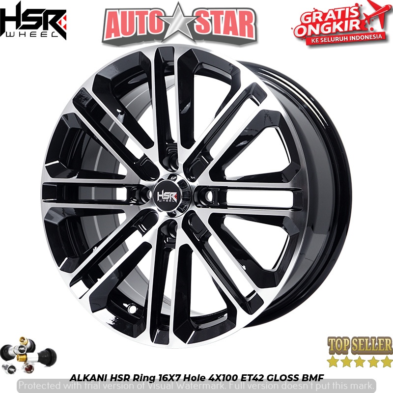 VELG RACING MODEL ALKANI RING 16 PCD 4X100 PAS BUAT MOBIL YARIS JAZ JAZ NEW SIGRA SIRION WULING ESTE