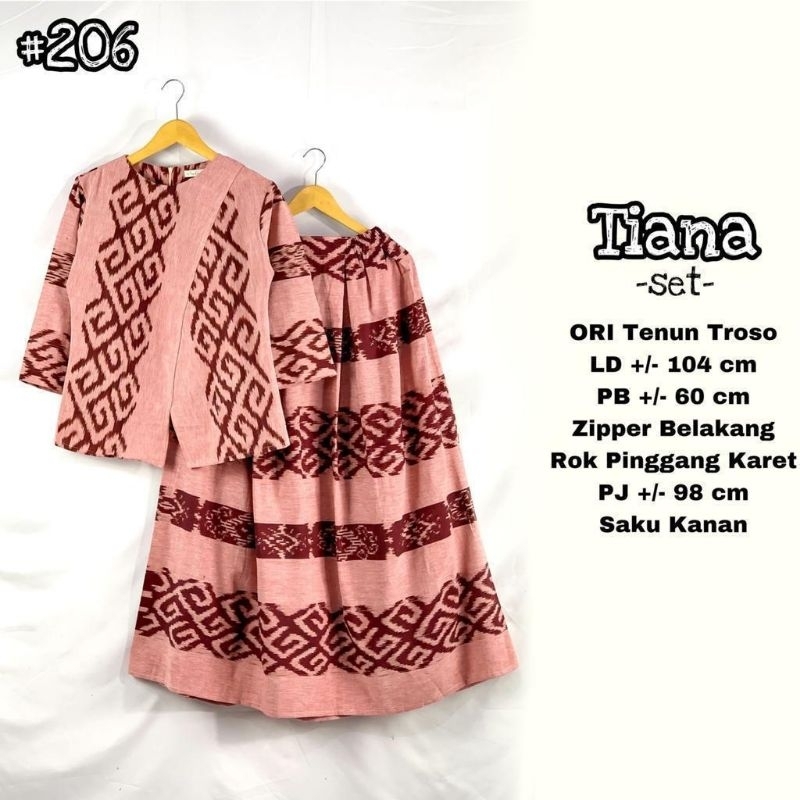 TIANA SET,SETELAN TENUN,ORI TENUN TROSO,BATIKKUMURAH