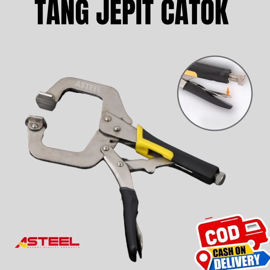 ASTEEL Tang Jepit Catok Kunci Mini Locking Plier C Clamp Swivel Lock Tang Jepit Catok  Tang Catok  T