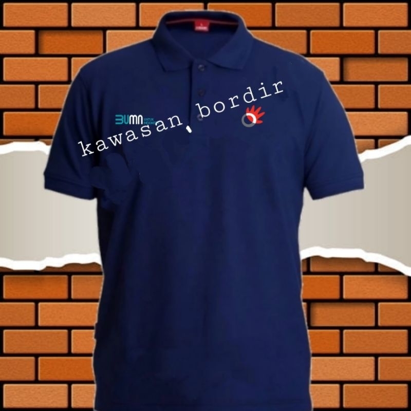 Terbaru polo shirt Telkom kaos Telkom seragam Telkom baju Telkom  Full bordir komputer..