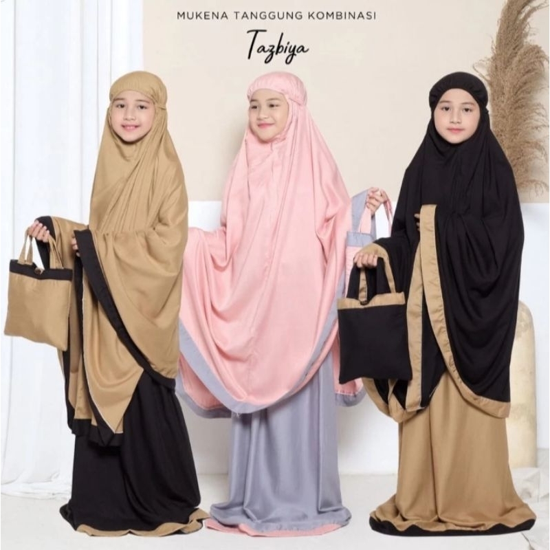 Mukena Anak Kombinasi Mukena Anak Tanggung  Mukena Anak Tazbiya Thotone