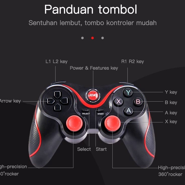 TjG Gamepad X3 Bluetooth wireless Controller for PC iOS Android iphone X3 game u Kualitas Premium Ho