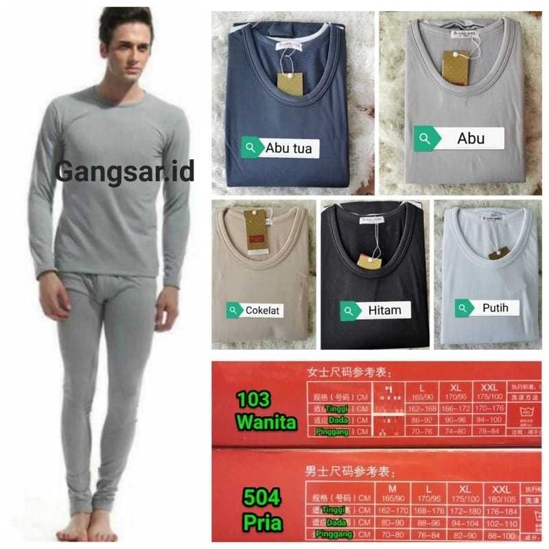 LONG JOHN PRIA - UNISEX / LONG JOHN / THERMAL / BAJU HANGAT / WINTER / TANGAN PANJANG / BNOBLE