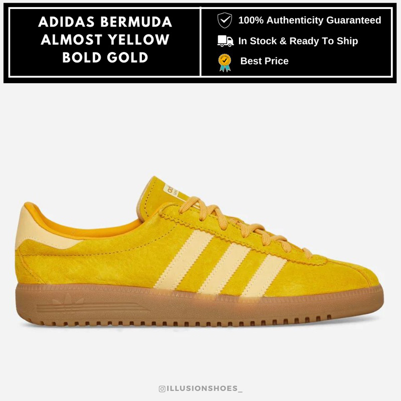 Adidas Bermuda Almost Yellow Bold Gold - 100% Original Resmi