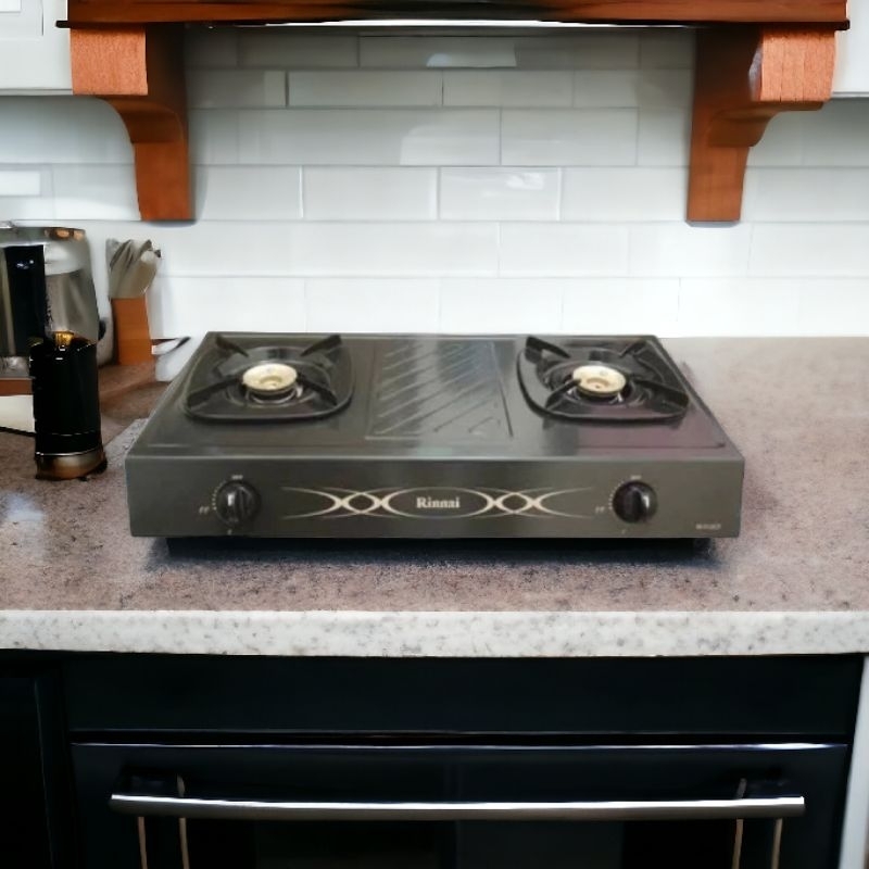 Kompor Gas Rinnai RI 512CF / RI512CF 2 Tungku Anti Lengket