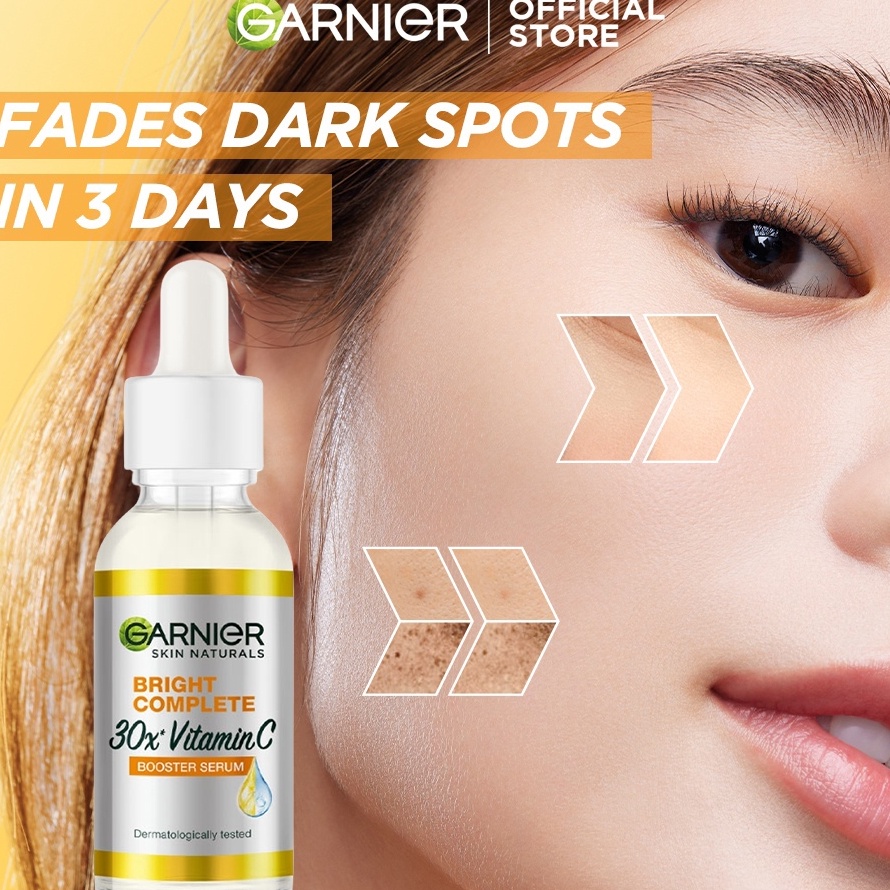 KODE US883 Garnier Bright Complete Vitamin C 3x Booster Serum 3ml Dark Spot Serum Brightening Whiten