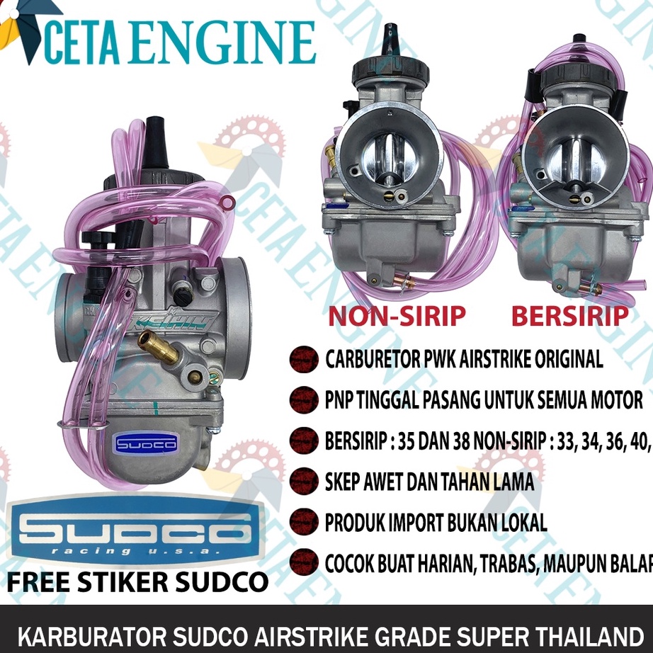 Star Seller  BISA COD  KARBURATOR AIRSTRIKE SILVER PWK 33 34 35 36 38 4 42 ORIGINAL THAILAND KARBU C