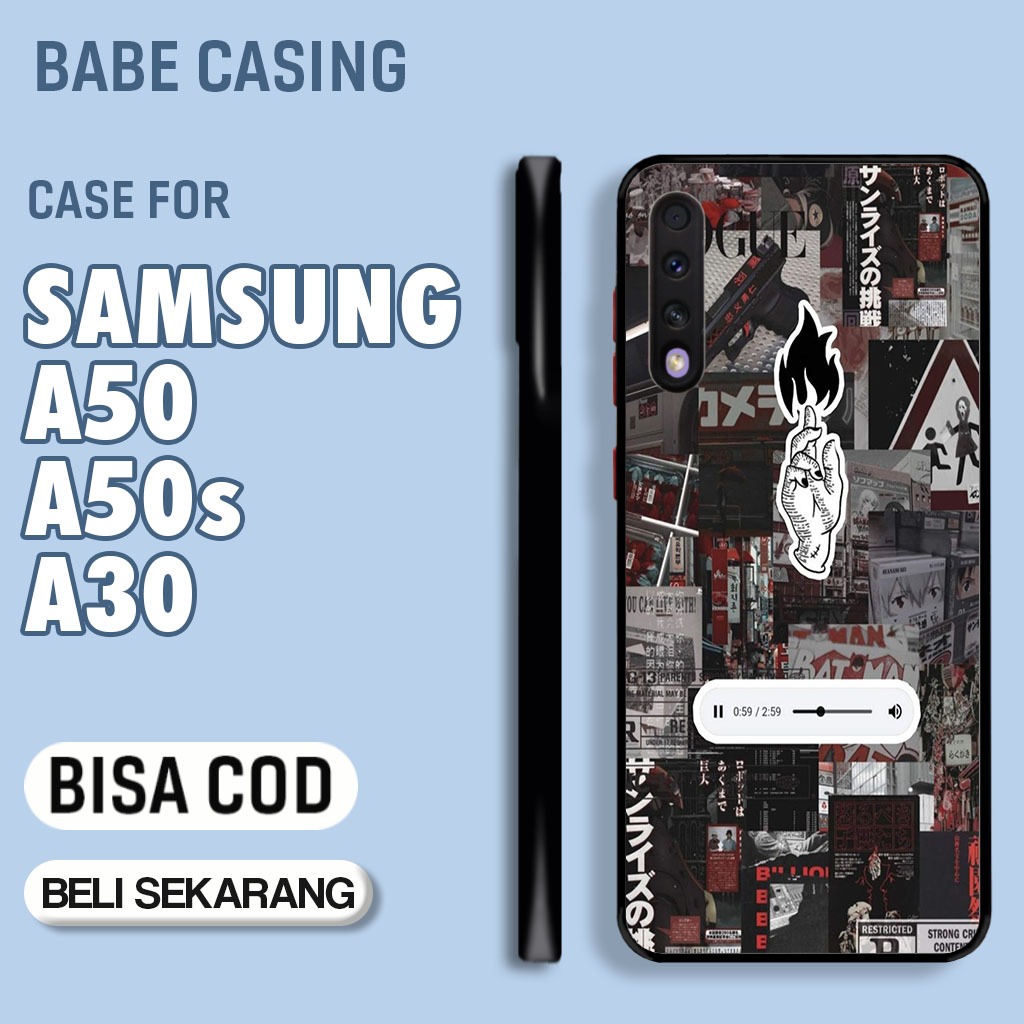 case hp samsung a50 a50s a30 terbaru aesthetic black 2 art hype hitam estetik keren lucu unik casing