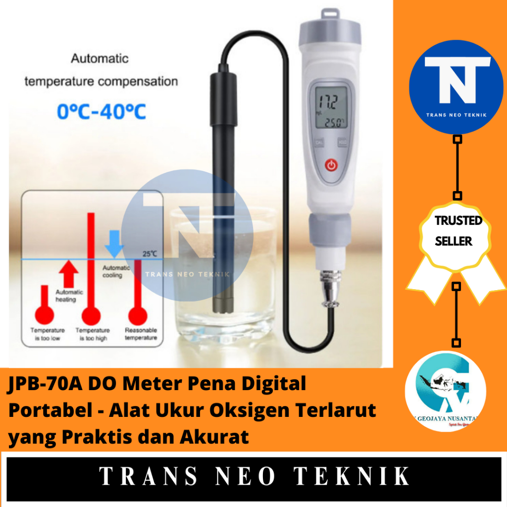 JPB-70A DO Meter Pena Digital Portabel - Alat Ukur Oksigen Terlarut yang Praktis dan Akurat