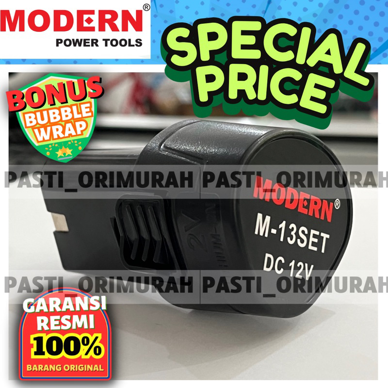 Baterai Ori batrei 12v 12 volt bor cas cordless drill Li-ion original modern mailtank cocok nankai b